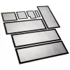 Conjunto de filtros de poeira Demciflex para Lian Li O11 Dynamic XL - preto/preto