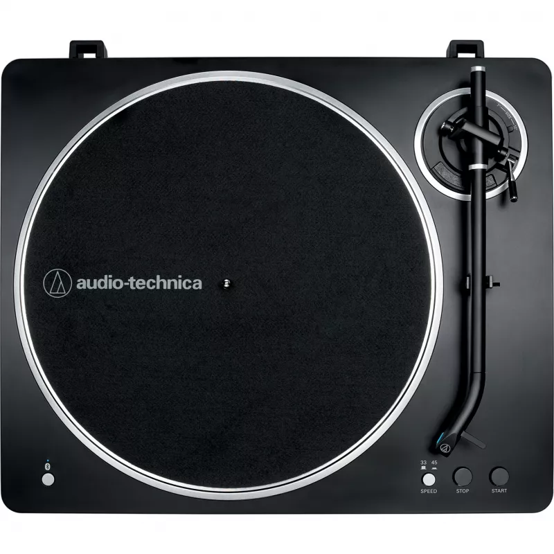 AT-LP70XBTBS, Gira-discos Preto/Prata, pré-amplificador phono integrado, Bluetooth, totalmente automático, acionamento por correia