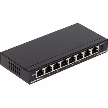 Switch de rede Ruijie Networks RG-ES108GD não gerido Gigabit Ethernet (10/100/1000) preto