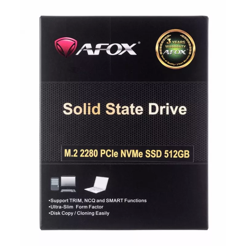 AFOX ME300-512GN unidade SSD M.2 2280 512 GB PCIe 3.0 NVMe TLC