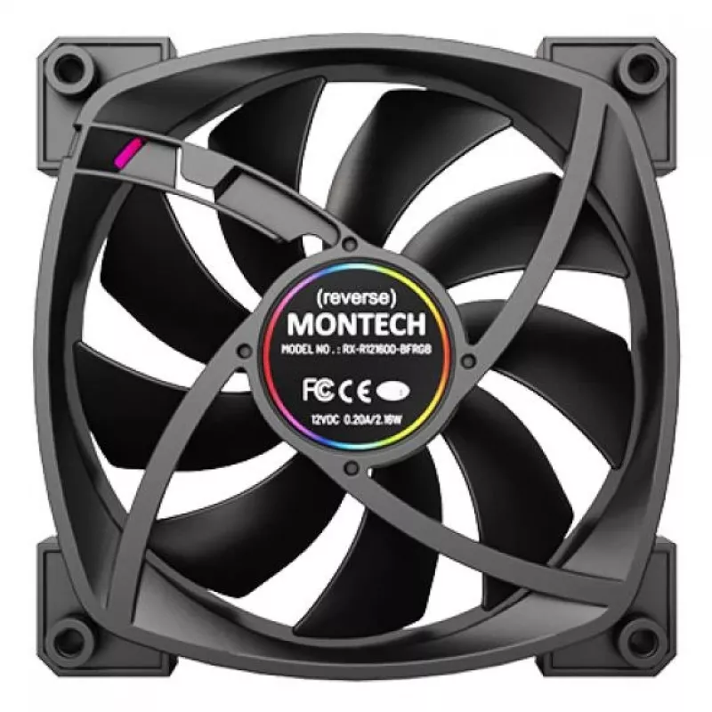 Ventoinha para caixa de computador Montech RX120 PWM 12 cm preto 3 unid.