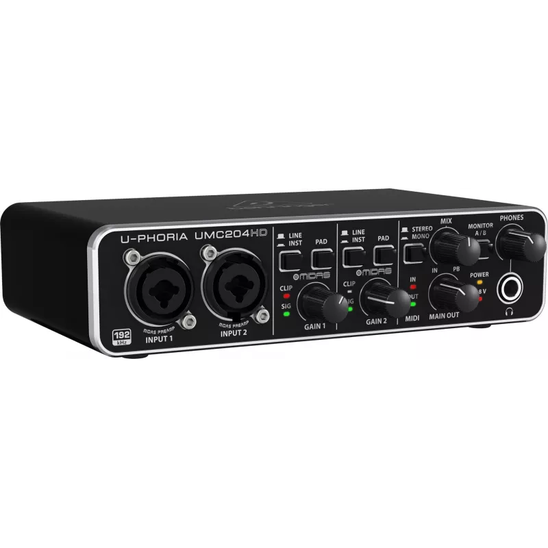 Behringer UMC204HD equipamento musical complementar