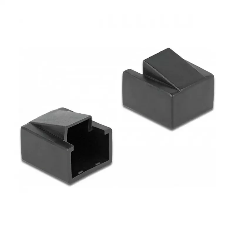 DeLOCK 86470 Tampa anti-pó para ficha RJ45, preto, 10 unid.