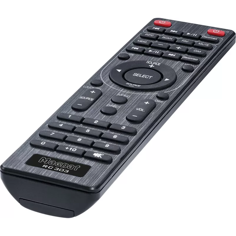 Recetor estéreo Magnat MC 400 — 2.0 canais, 40 W por canal, leitor de CD, Wi-Fi, Bluetooth, DAB/FM, Ethernet (preto)