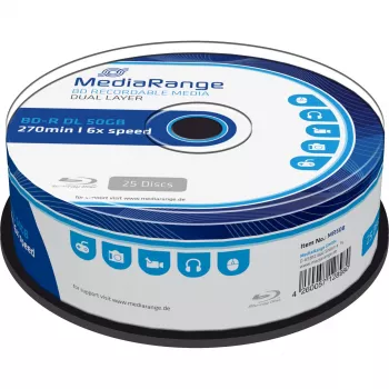 BD-R DL MediaRange MR508 50 GB 25 unid.