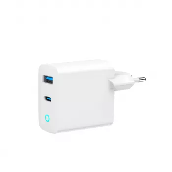 Carregador Gembird TA-UC-PDQC65L-W-01 para dispositivos móveis universal branco AC carregamento rápido interior