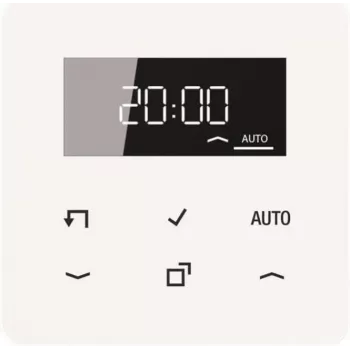 JUNG CD1750DWW temporizador standard com ecrã, frente em vidro real
