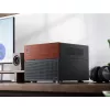 Caixa Microtower Jonsbo N4 preta Aço robusto Caixa de PC compacta