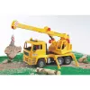 Camião grua BRUDER MAN BR-02754, construção em ABS, amarelo, para crianças a partir dos 4 anos (sem módulo de luz e som)