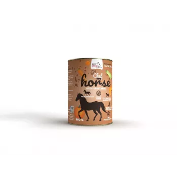 Ração húmida para cães SYTA MICHA Carne de cavalo com legumes 400 g — para cães adultos, sem frango, sem glúten