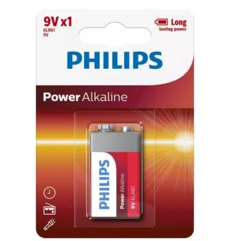 Pilha descartável Philips Power Alkaline Battery 6LR61P1B/10