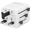 Adaptador de viagem CANYON OnTour One EU UK US AUS branco (CNS-TA1005W) – conversão universal de fichas para EU/UK/US/AUS