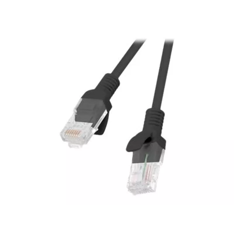 Cabo de rede LANBERG PCU5-10CC-0500-BK Cat5e U/UTP RJ-45 — 5 m, preto, condutor CCA
