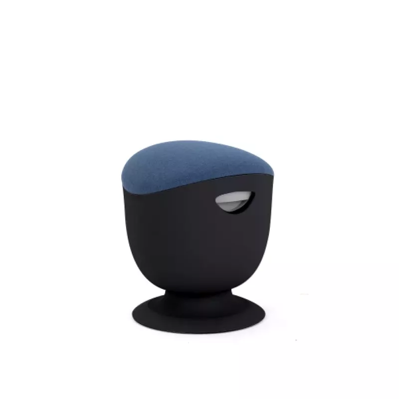 Banco de equilíbrio ergonómico Up Up Seul preto, D47 tecido azul