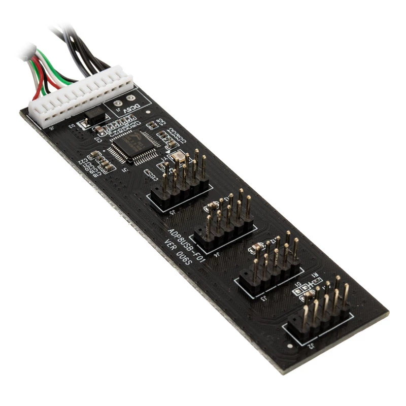 Placa hub USB Kolink USB 2.0 com cabo USB e Molex de 60cm