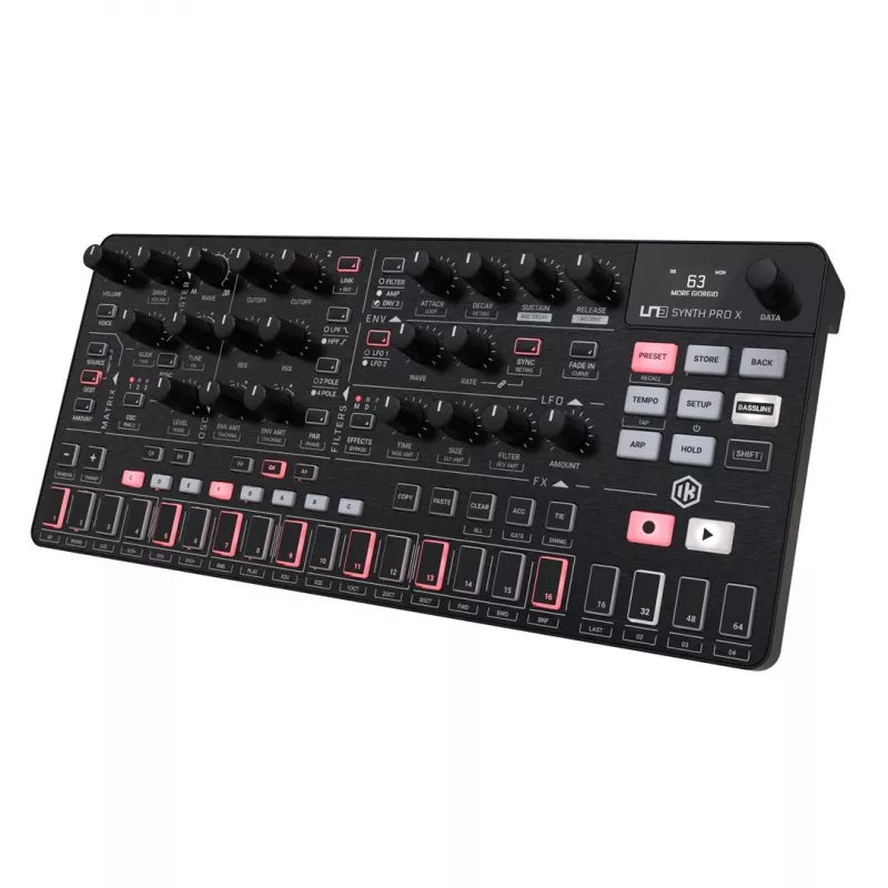 Analisador sintetizador ik multimedia Uno Synth Pro X — polifonia de 8 vozes, módulo de secretária