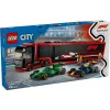 LEGO CITY 60445 F1 - Camião com carros RB20 e AMR24 F1