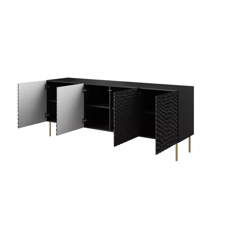 Cómoda HOLE 190x40,5x74,5 cm preto mate