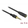 Cabo de áudio DeLOCK 85635 3,5 mm macho para fêmea 5 m preto
