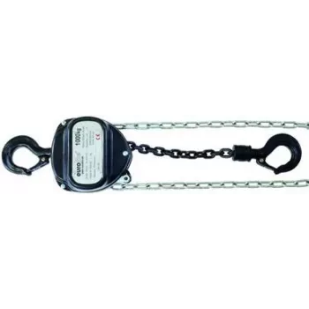Talha de corrente EUROLITE 1,0 t modelo 58000113, comprimento da corrente 6 m, preto