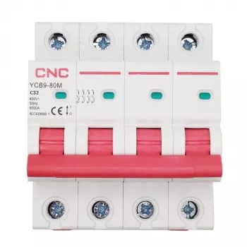 Disjuntor CNC, 4P, 32A, característica C, 6kA