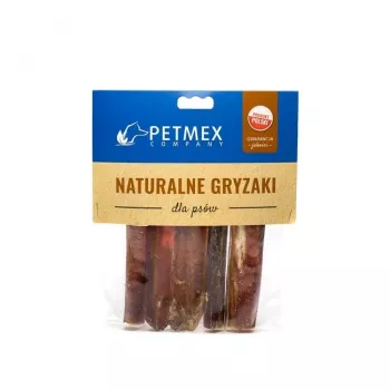 PETMEX corte de pénis de vaca 12 cm, 5 unid. — snack natural de mastigar de um só ingrediente para higiene dentária, 30 g cada