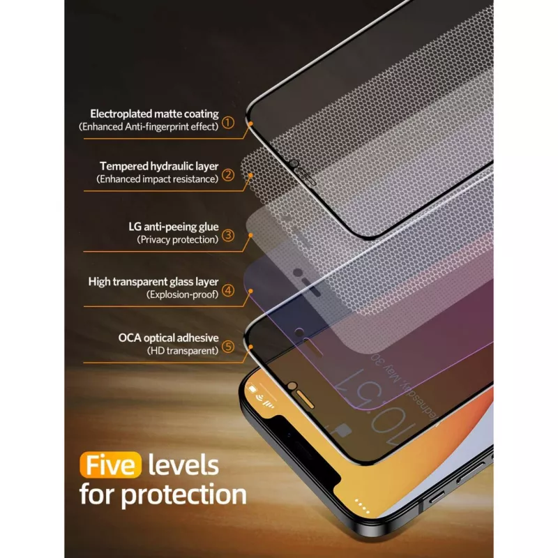NEVOGLASS 3D PRIVACY, película de proteção transparente, iPhone 17 Air