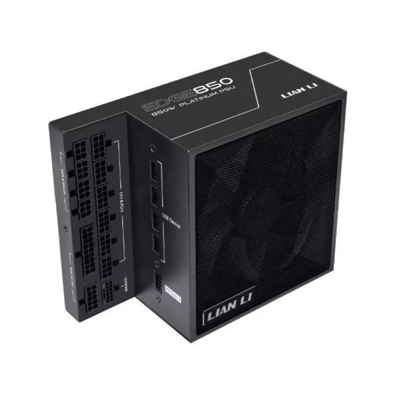 Fonte de alimentação Lian Li EDGE EG0850 850W, 80 PLUS Platinum, ATX 3.1, PCIe 5.1, preta