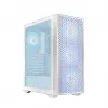 Caixa de PC LOGIC Dart Pro Midi ARGB branco — Midi Tower, ATX, 456×200×385 mm, GPU máx. 34 cm, altura do dissipador da CPU 155 mm, 3x120mm frente + 1x120mm traseira, USB 3.0 x2, USB-C x1