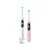 Braun Oral-B iO Series 6 Duo Escova de dentes elétrica pack de 2 branco/rosa
