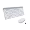 Logitech Slim Wireless Combo MK470 - conjunto teclado e rato - sem fios - 2,4 GHz - espanhol - branco sujo (920-009199)