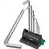 Wera 05022102001 conjunto de chaves sextavadas, forma L, métrico, 9 peças