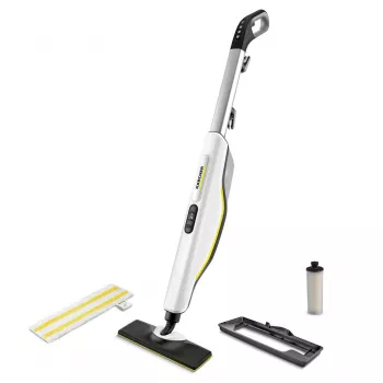 Mopa a vapor Kärcher SC 3 UPRIGHT — depósito de 0,5 L, 1600 W, tempo de aquecimento de 30 s, depósito removível, patins para carpetes