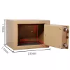 Caixa de chaves Extralink S-404 home office dourado — cofre de chaves para parede, caixa de chaves compacta