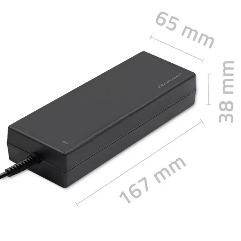 Fonte de alimentação de secretária Qoltec 120W | 12V | 10A | 5,5*2,5 | + cabo de alimentação