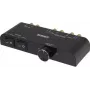 Comutador de altifalantes de 2 portas SpeaKa Professional com controlo de volume integrado preto (SP-6518220)