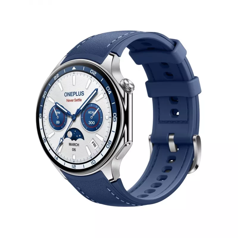 Smartwatch ONEPLUS OnePlus Watch 2 47 mm, 1.43 polegadas AMOLED, 466×466, 32 GB, Wi‑Fi, GPS, caixa azul