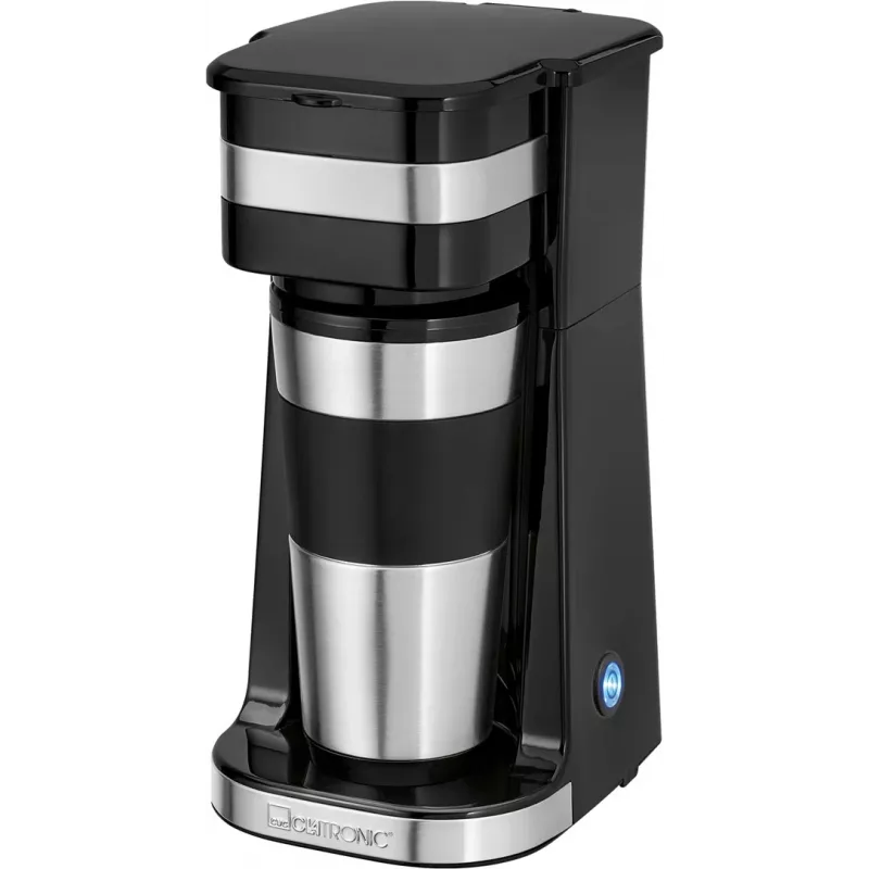 Máquina de café com sistema de gotejamento CLATRONIC KA 3733 — depósito de água de 0,4 l, máquina de cozinha de aço inoxidável para 1 chávena