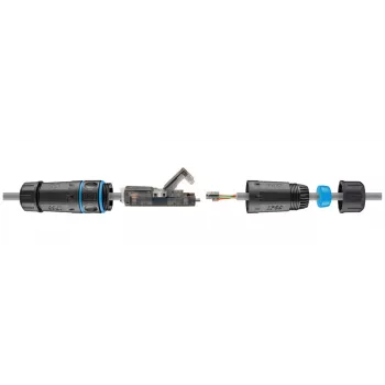 Conector de cabo de rede para exterior Goobay (IP68), CAT 6A não blindado, UTP – à prova de pó e água, bloco de ligação para montagem LSA (sem ferramentas) (44416)