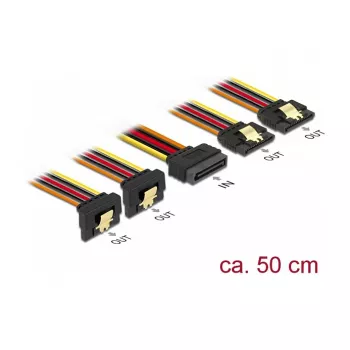 Cabo de alimentação interno DeLOCK 60152 0,5 m 4 x SATA 15 pinos