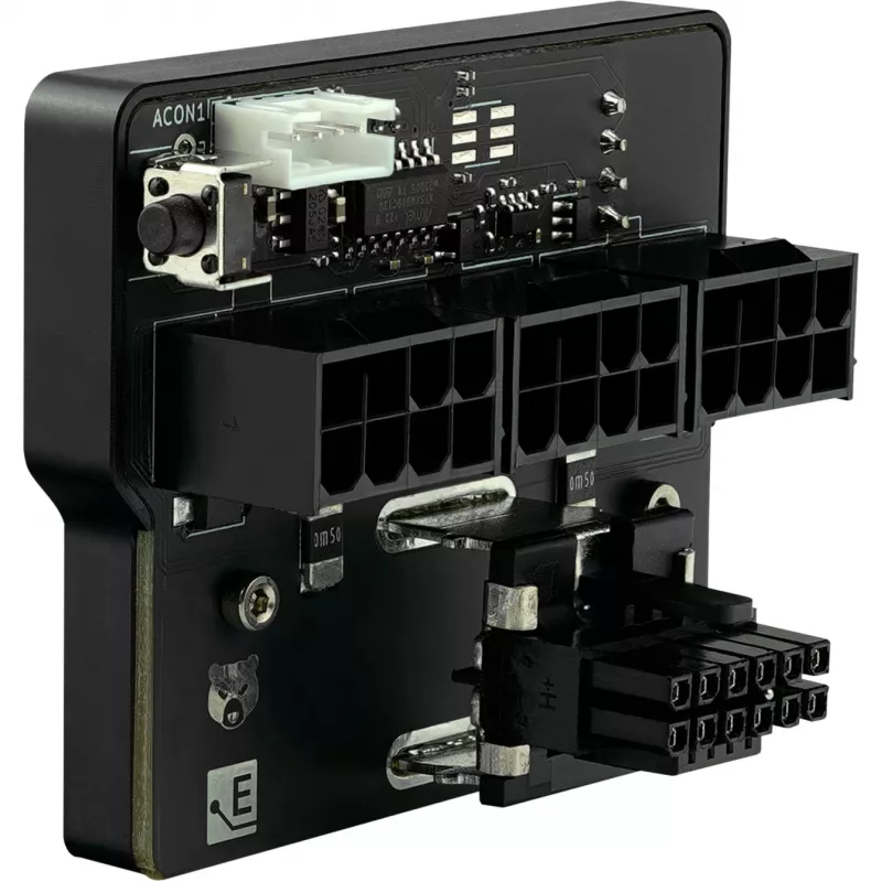 Adaptador de cabo de alimentação PCIe Thermal Grizzly TG‑WV‑P38H1R 1×12VHPWR para 3×8‑pin (invertido), preto