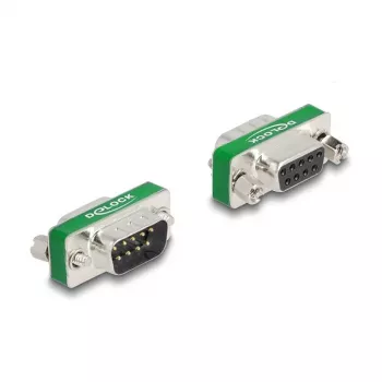 Filtro de supressão RF/EMI DeLOCK D-Sub 9 pinos macho para fêmea dourado