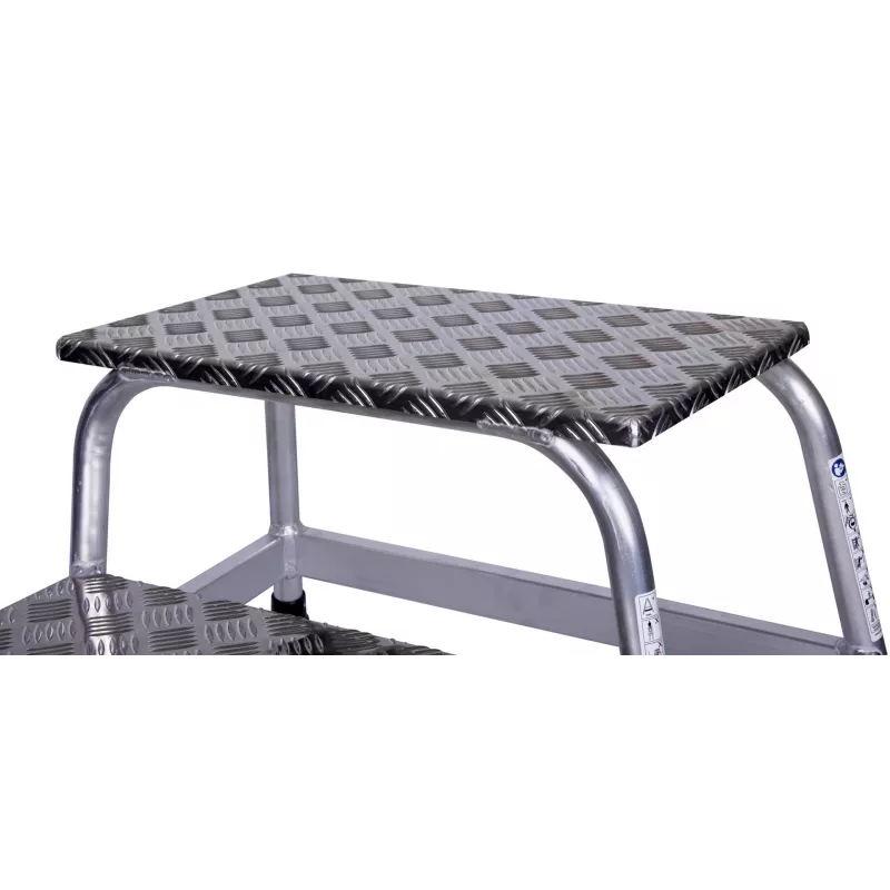 Degrau Krause 805027, alumínio 2 degraus, carga máx. 150 kg, comprimento 680 mm, altura 41 cm