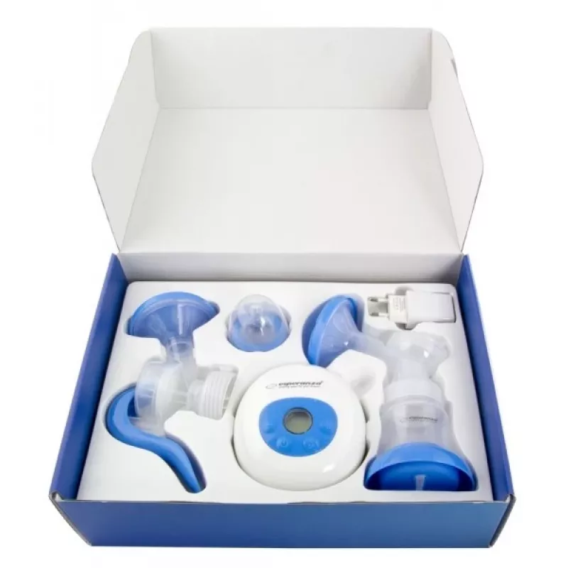 Bomba tira-leite ESPERANZA ECM003B eletrónica 150 ml, ecrã integrado, azul/branco, 100–240 V AC