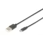Cabo de ligação USB 2.0 Digitus [1x ficha USB 2.0 A - 1x ficha USB 2.0 Micro-B] 1,80 m Preto Digitus (AK-300127-018-S)