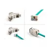 DeLOCK 88118 Módulo Keystone plano preto RJ-45 10 unidades
