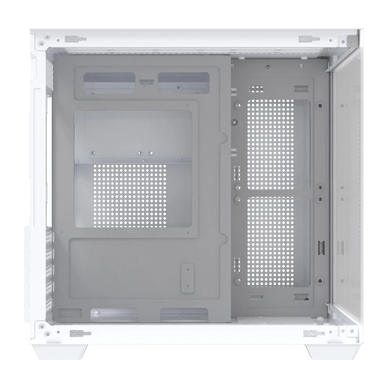 Caixa de computador DarkFlash B275 (branca) Mid-Tower compatível com ATX, I/O frontal, vidro temperado