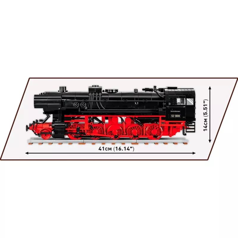 Locomotiva a vapor DR BR 52/TY2, brinquedo de construção escala 1:35