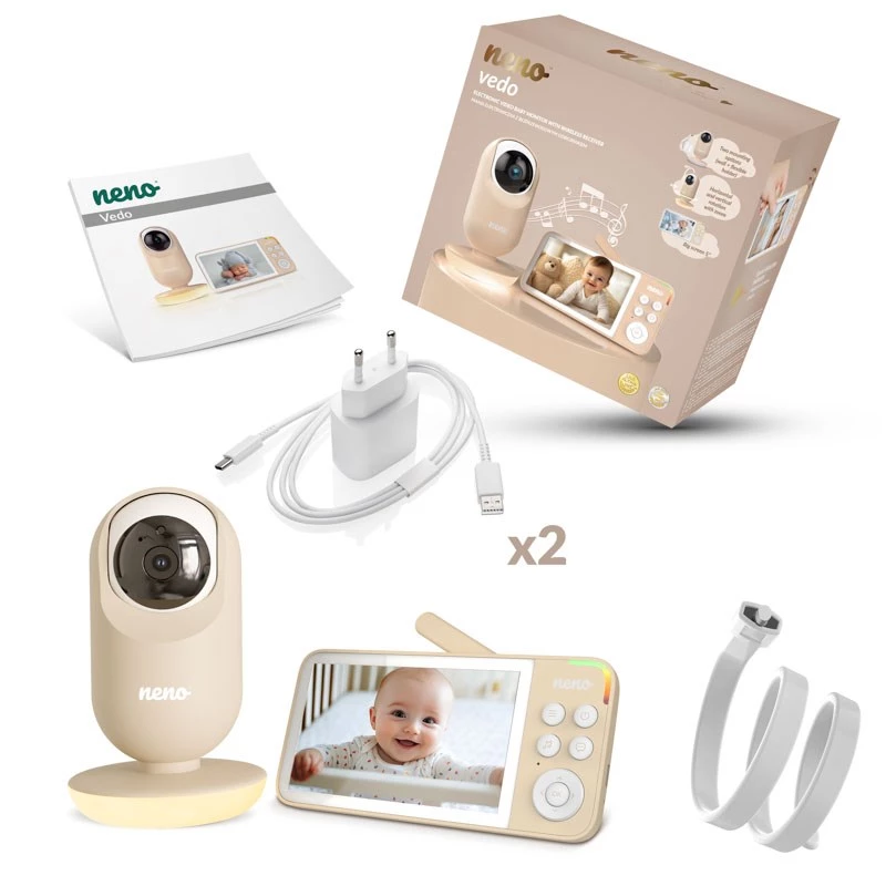 Vedo creme intercomunicador de bebé eletrónico com recetor sem fios