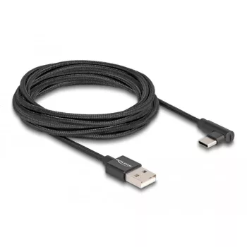 DeLOCK Cabo USB 2.0 Type-A macho para USB Type-C macho angular 3 m preto